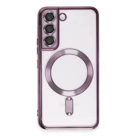 Newface Samsung Galaxy S22 Kılıf Kross Magneticsafe Kapak - Mor