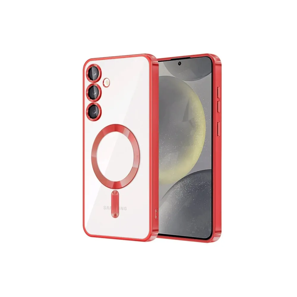 Newface Samsung Galaxy S23 Kılıf Kross Magneticsafe Kapak - Kırmızı