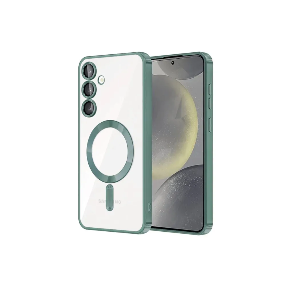 Newface Samsung Galaxy S23 Plus Kılıf Kross Magneticsafe Kapak - Koyu Yeşil