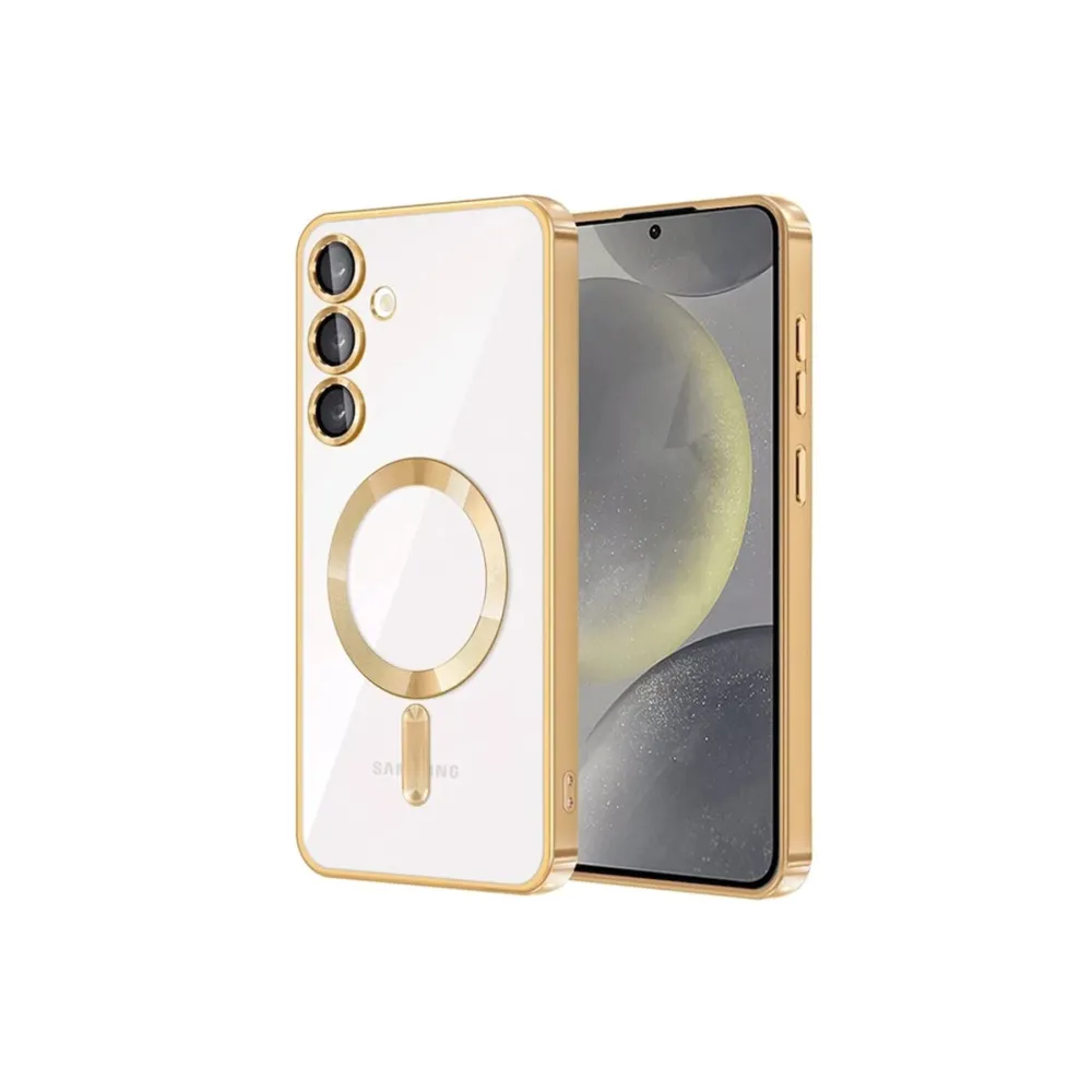 Newface Samsung Galaxy S23 Plus Kılıf Kross Magneticsafe Kapak - Gold