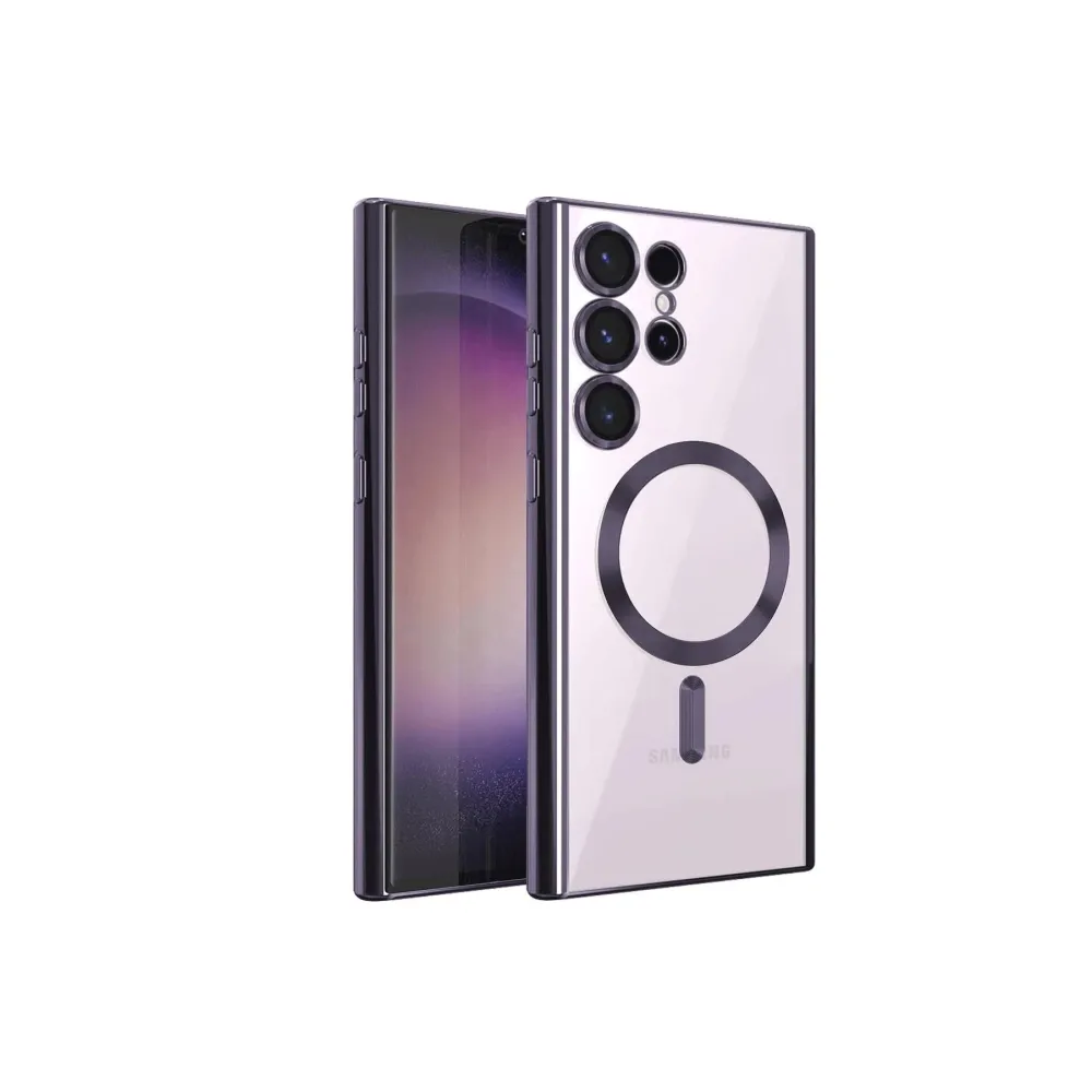 Newface Samsung Galaxy S23 Ultra Kılıf Kross Magneticsafe Kapak - Mor