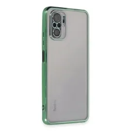 Newface Xiaomi Redmi Note 10 Kılıf Razer Lensli Silikon - Yeşil