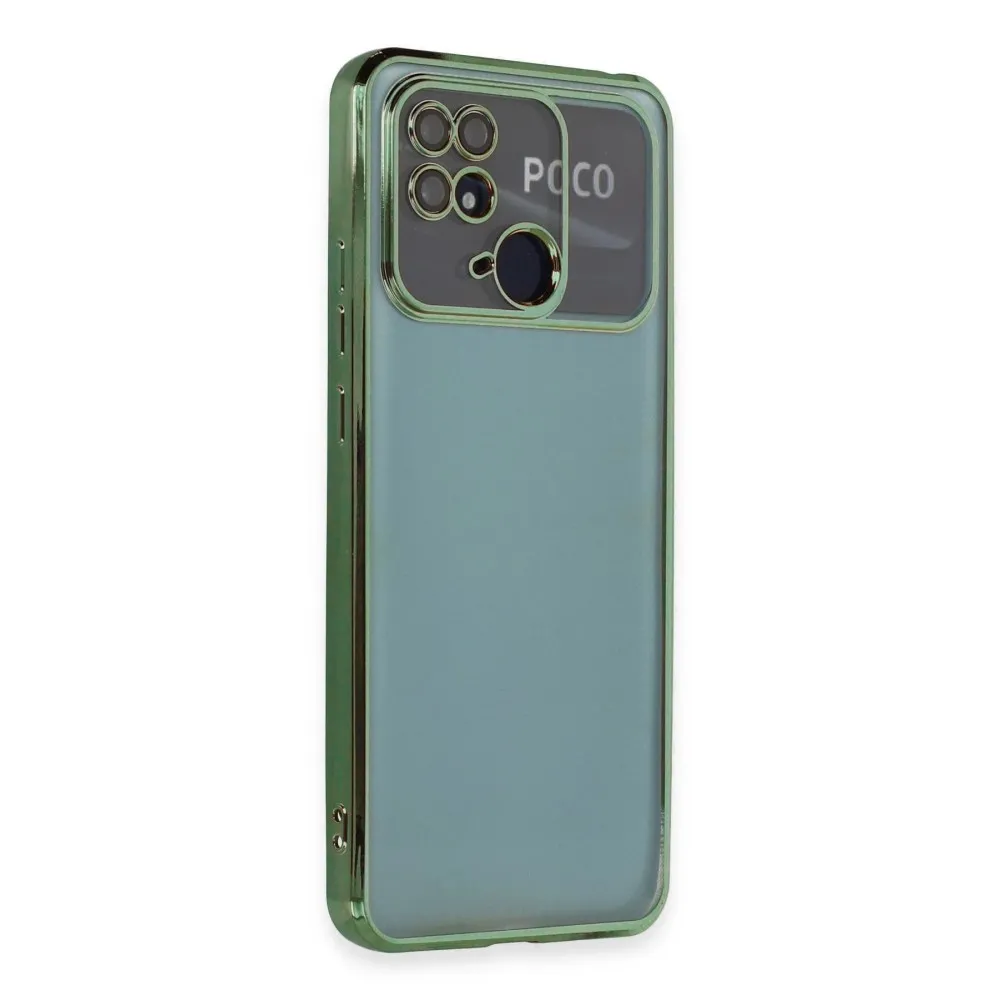 Newface Xiaomi Redmi 10C Kılıf Razer Lensli Silikon - Yeşil
