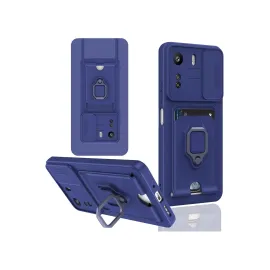 Newface Xiaomi Redmi 13C Kılıf Zuma Kartvizitli Yüzüklü Silikon - Lacivert