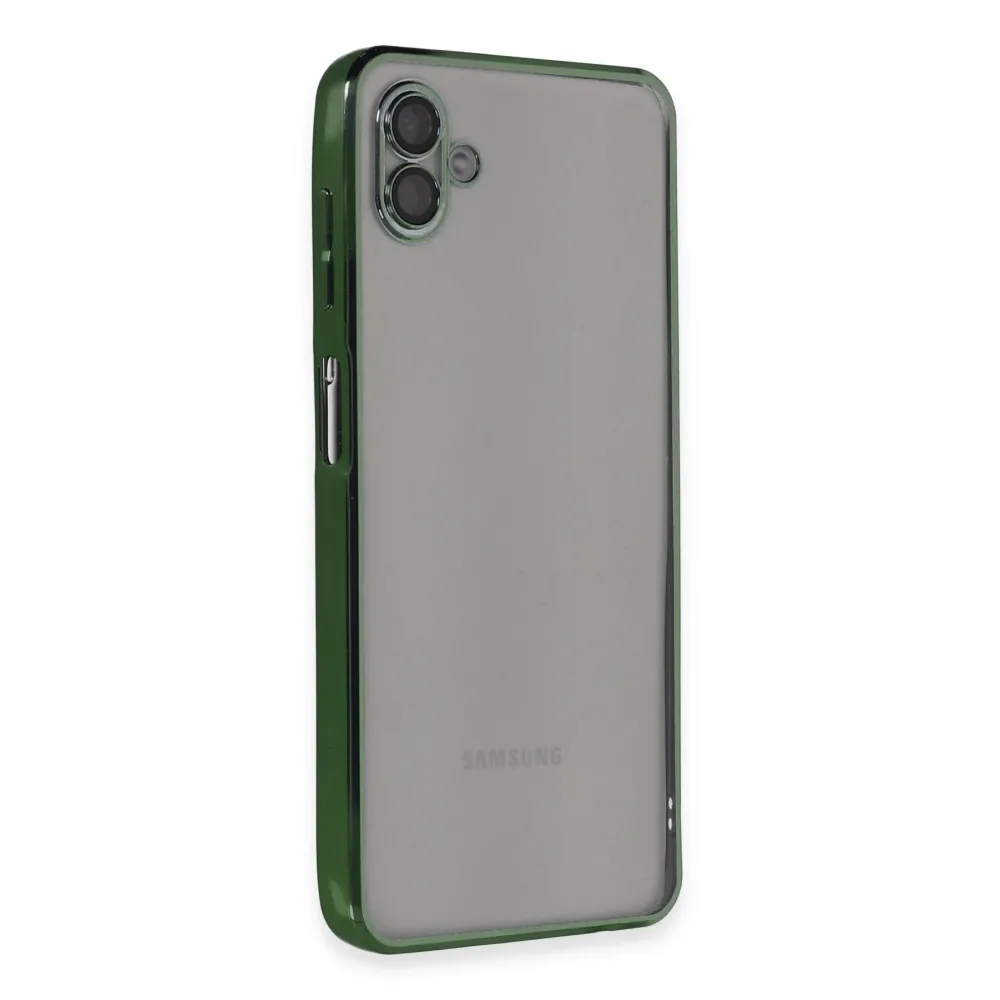 Newface Samsung Galaxy A04 Kılıf Razer Lensli Silikon - Yeşil