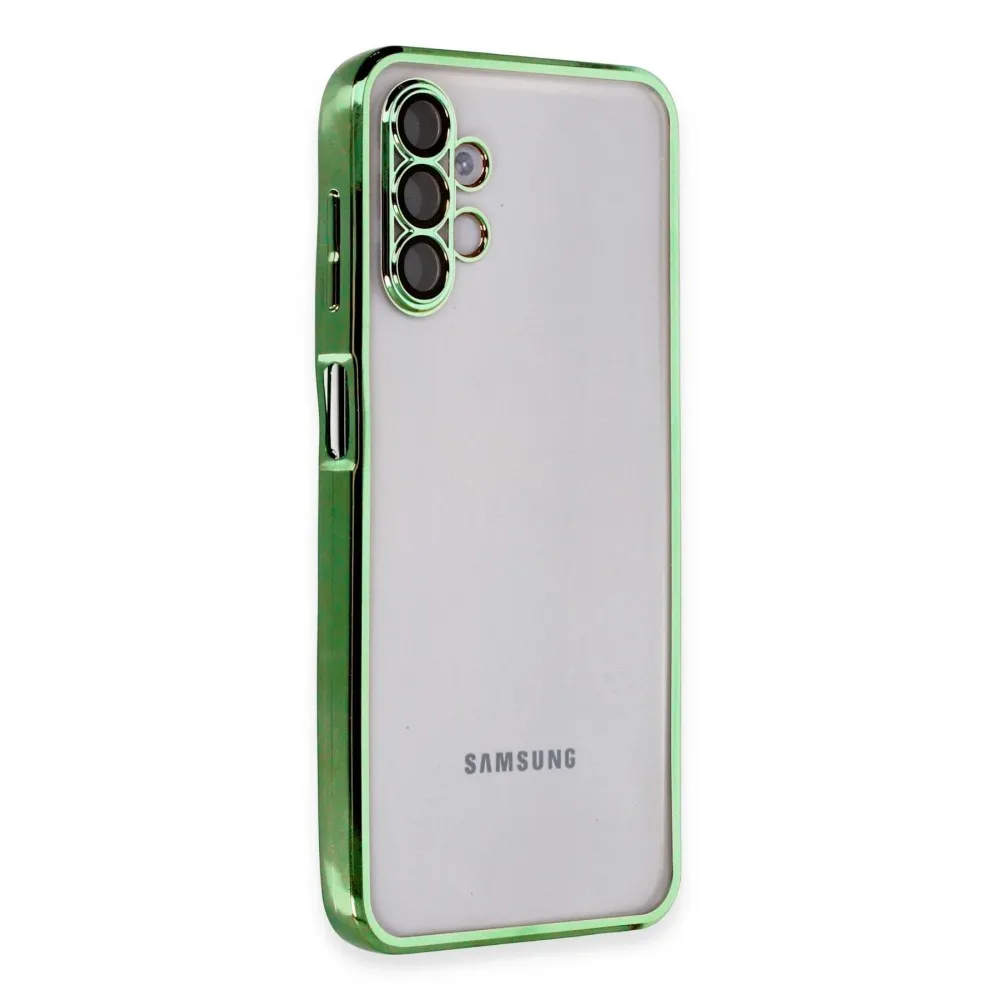 Newface Samsung Galaxy A04S Kılıf Razer Lensli Silikon - Yeşil