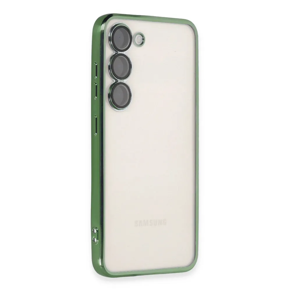 Newface Samsung Galaxy S24 Kılıf Razer Lensli Silikon - Yeşil