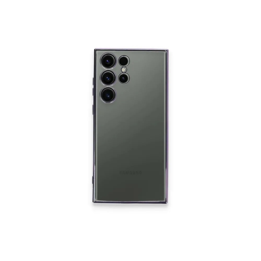 Newface Samsung Galaxy S24 Ultra Kılıf Razer Lensli Silikon - Siyah