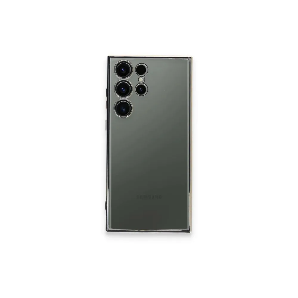 Newface Samsung Galaxy S24 Ultra Kılıf Razer Lensli Silikon - Gümüş