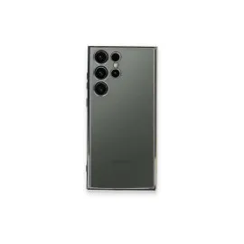 Newface Samsung Galaxy S24 Ultra Kılıf Razer Lensli Silikon - Gümüş