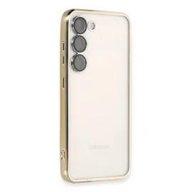 Newface Samsung Galaxy S23 Plus Kılıf Razer Lensli Silikon - Gold