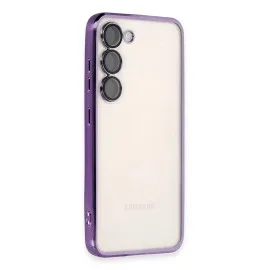 Newface Samsung Galaxy S23 Plus Kılıf Razer Lensli Silikon - Mor