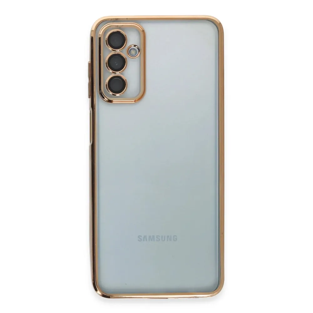 Newface Samsung Galaxy M23 Kılıf Razer Lensli Silikon - Gold