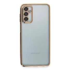Newface Samsung Galaxy M23 Kılıf Razer Lensli Silikon - Gold
