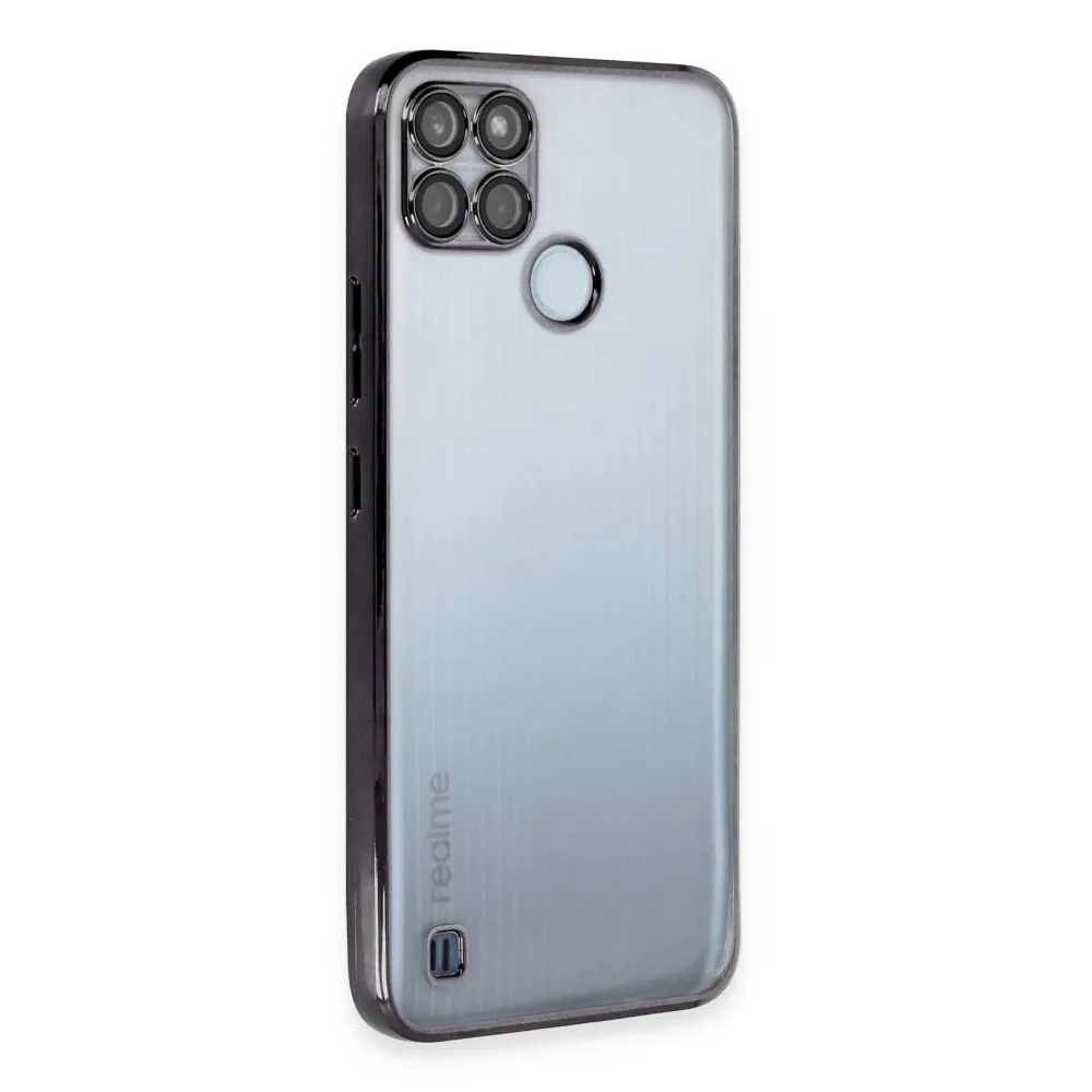 Newface Realme C25Y Kılıf Razer Lensli Silikon - Siyah