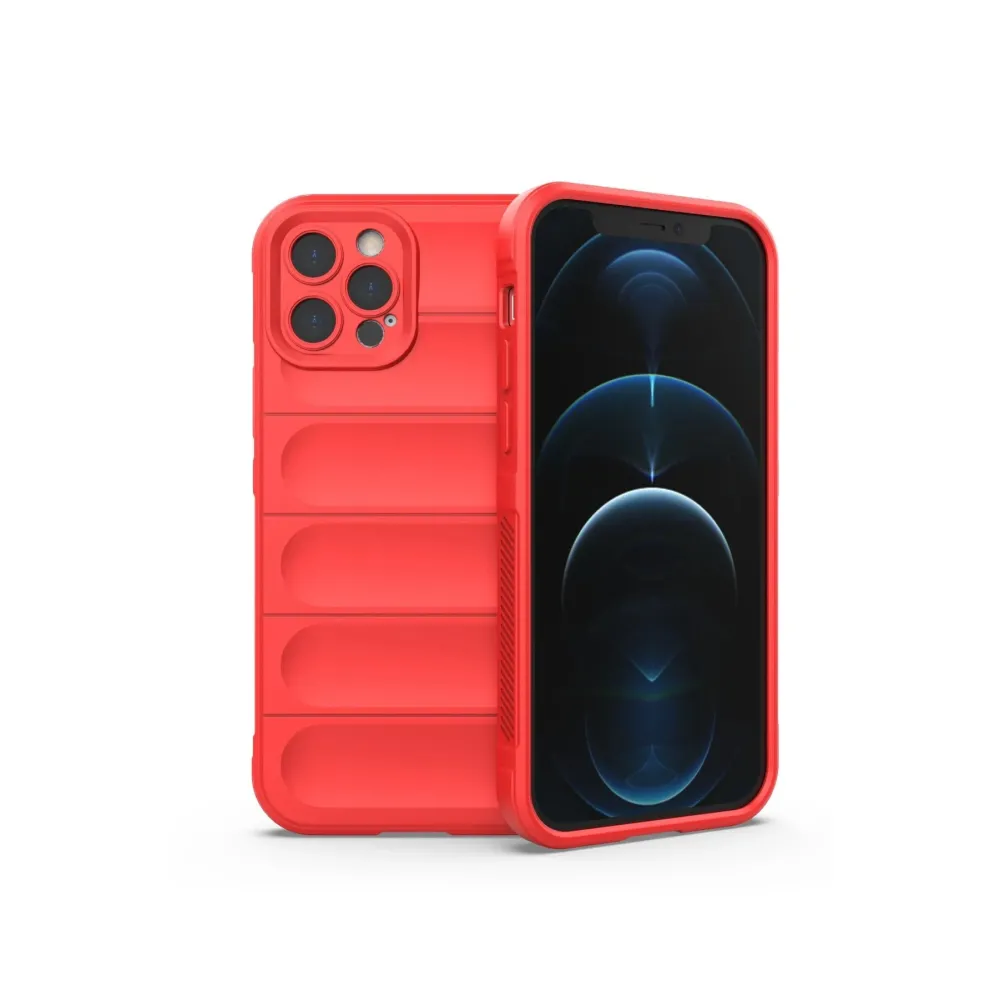 Newface Iphone 12 Pro Max Kılıf Optimum Silikon - Kırmızı