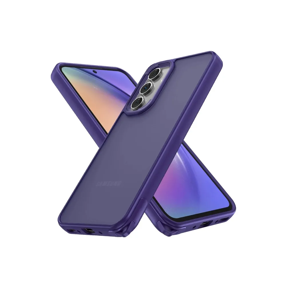 Newface Samsung Galaxy A14 4G Kılıf Elegant Kapak - Derin Mor