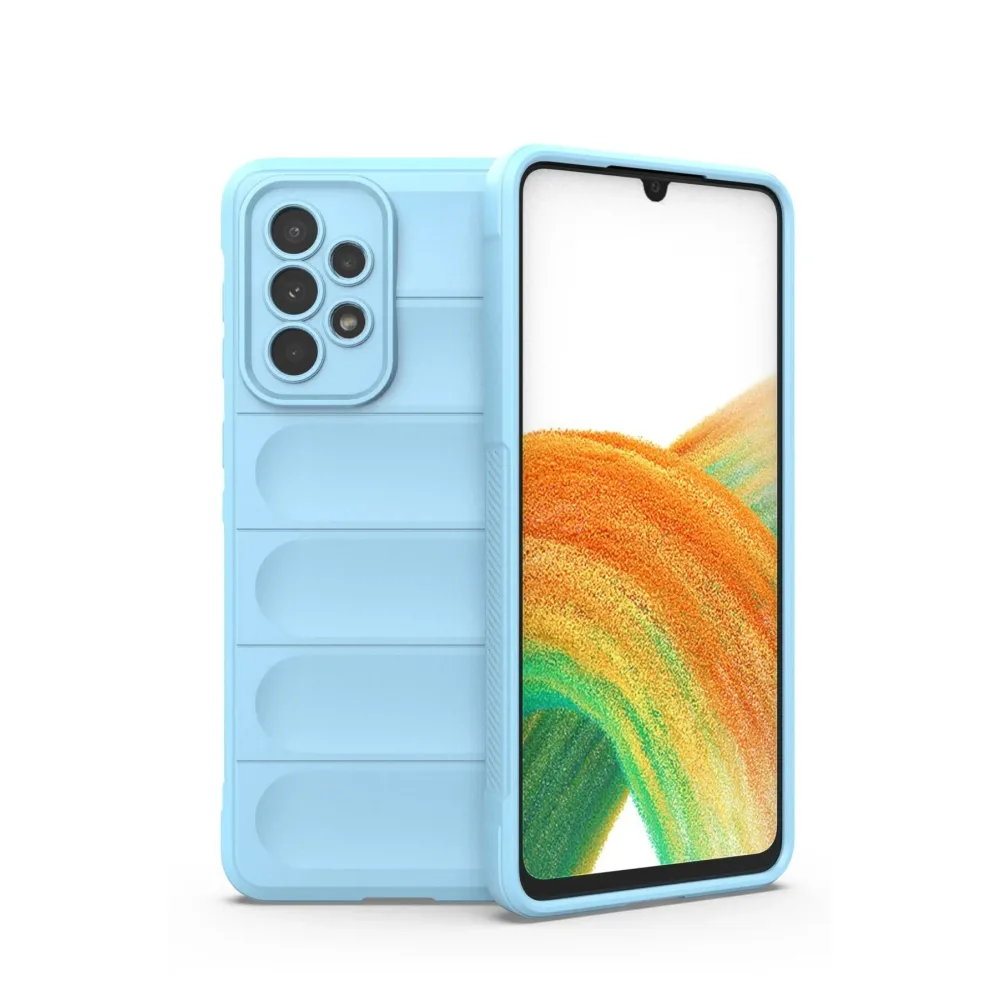 Newface Samsung Galaxy A33 5G Kılıf Optimum Silikon - Sky Blue