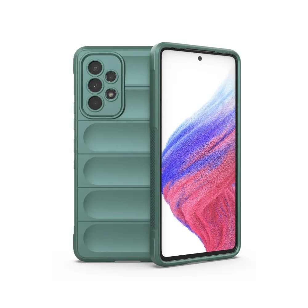 Newface Samsung Galaxy A53 5G Kılıf Optimum Silikon - Koyu Yeşil