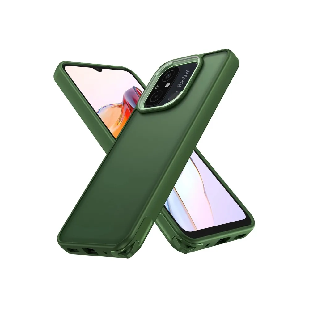 Newface Xiaomi Redmi 12C Kılıf Elegant Kapak - Yeşil