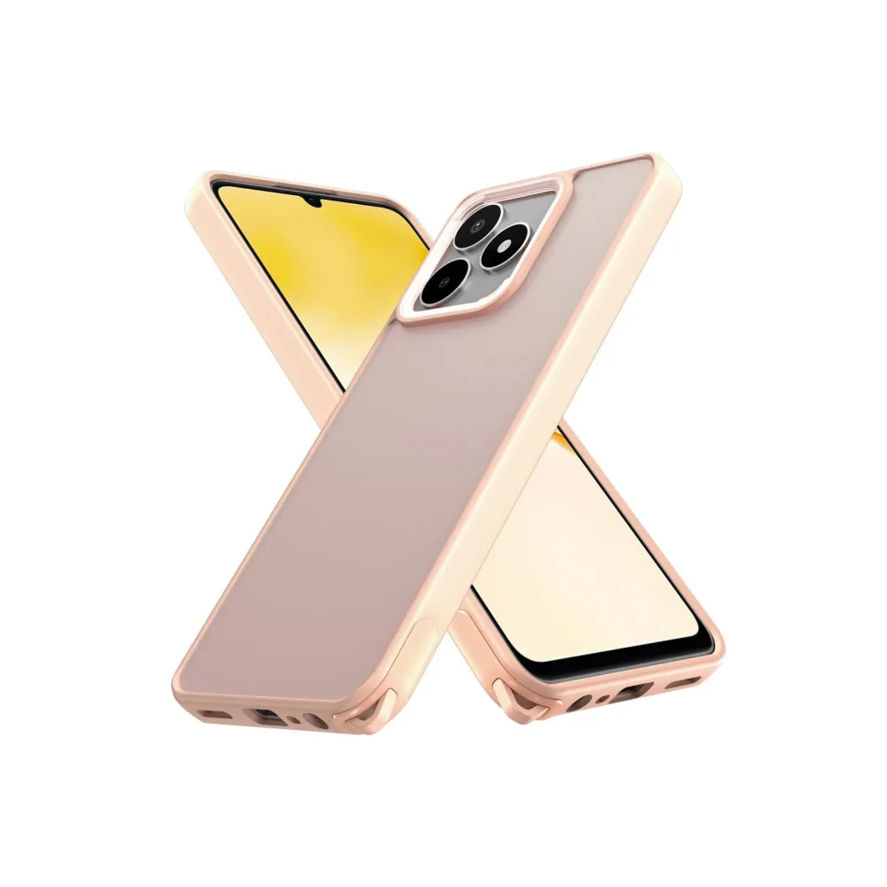 Newface Realme C53 Kılıf Elegant Kapak - Pudra