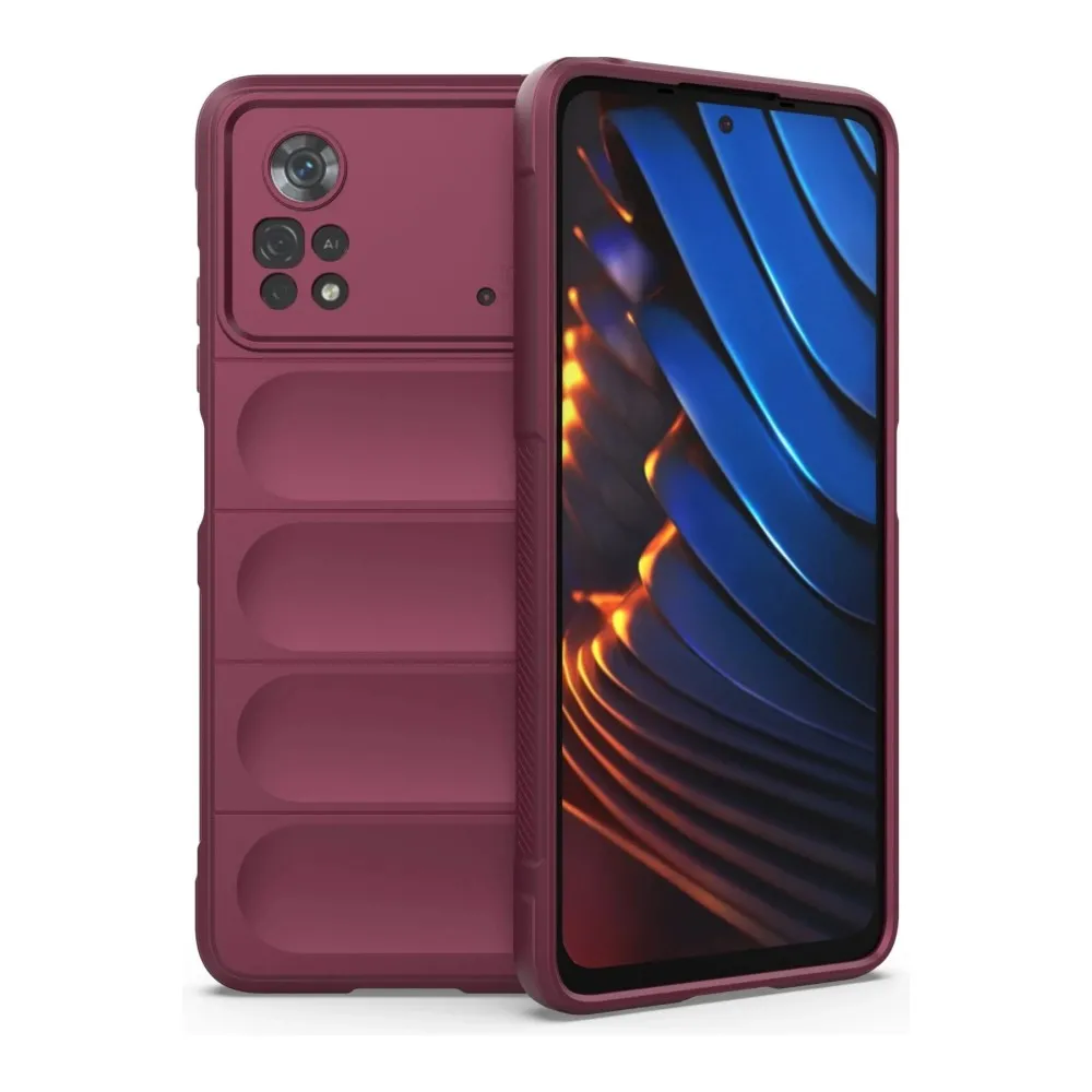 Newface Xiaomi Poco X4 Pro 5G Kılıf Optimum Silikon - Bordo