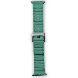 Newface Apple Watch 42mm Magnus Mıknatıslı Silikon Kordon - Koyu Yeşil