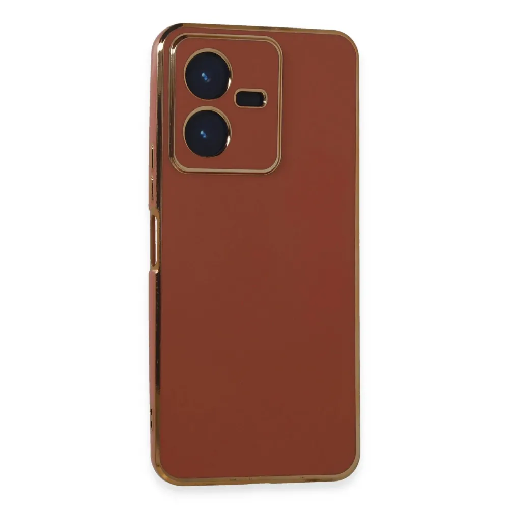 Newface Vivo Y22 2022 Kılıf Volet Silikon - Kırmızı