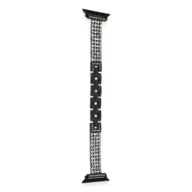 Newface Apple Watch 38mm Live Taşlı Kordon - Siyah