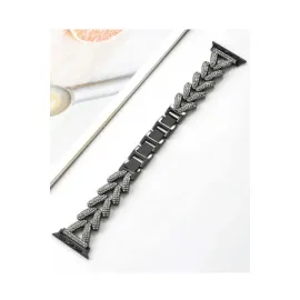 Newface Apple Watch 38mm Node Taşlı Kordon - Siyah