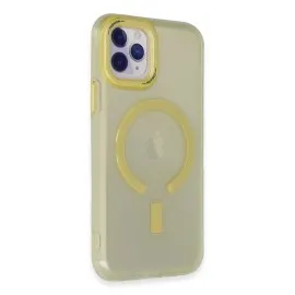Newface Iphone 11 Pro Max Kılıf Troy Magsafe Kapak - Sarı