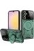 Newface Samsung Galaxy A05S Kılıf Joy Lens Standlı Kapak - Koyu Yeşil