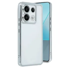 Newface Xiaomi Poco X6 Kılıf Razer Lensli Silikon - Gümüş