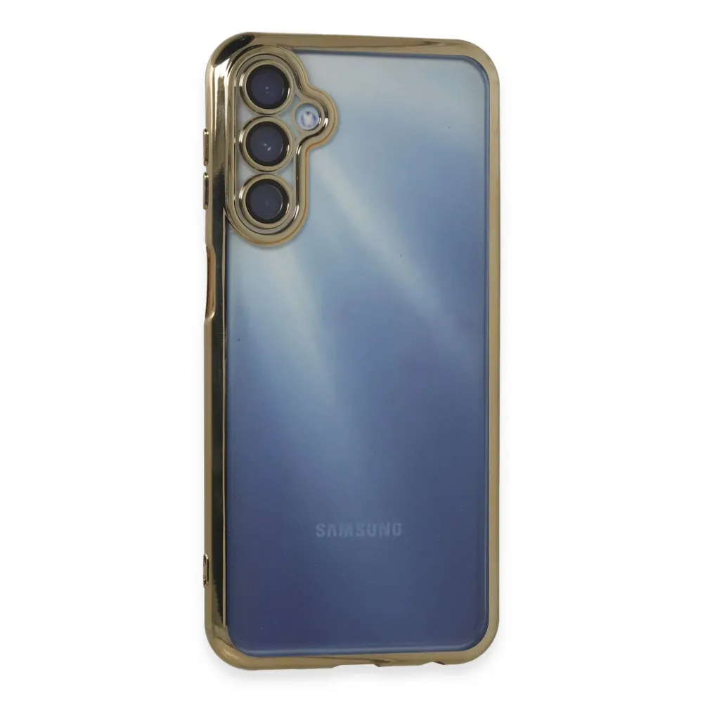 Newface Samsung Galaxy A55 5G Kılıf Razer Lensli Silikon - Gold