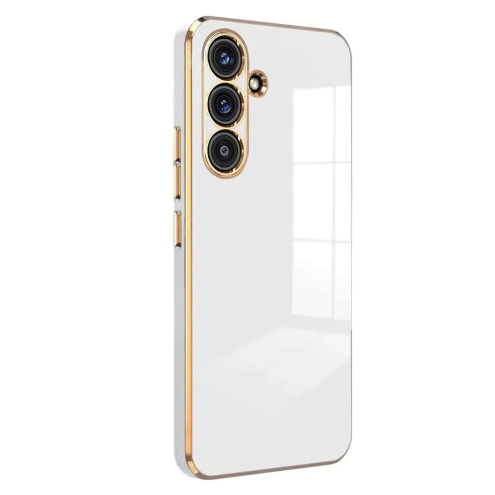 Newface Samsung Galaxy S25 Plus Kılıf Volet Silikon - Beyaz