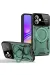 Newface Samsung Galaxy A06 Kılıf Joy Lens Standlı Kapak - Koyu Yeşil