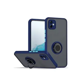 Newface Samsung Galaxy A06 Kılıf Montreal Yüzüklü Silikon Kapak - Lacivert
