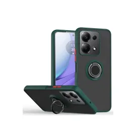 Newface Xiaomi Redmi Note 13 Pro 5G Kılıf Montreal Yüzüklü Silikon Kapak - Yeşil