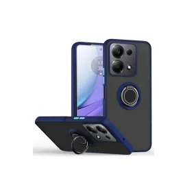 Newface Xiaomi Redmi Note 13 Pro 5G Kılıf Montreal Yüzüklü Silikon Kapak - Lacivert