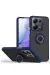 Newface Xiaomi Redmi Note 13 Pro 5G Kılıf Montreal Yüzüklü Silikon Kapak - Lacivert