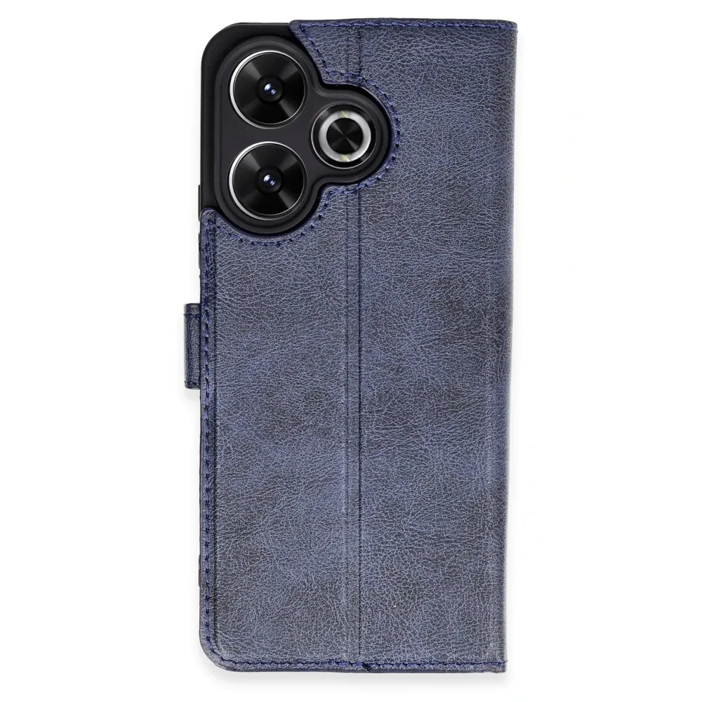 Newface Xiaomi Redmi 13 4G Kılıf Trend S Plus Kapaklı Kılıf - Lacivert