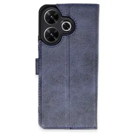 Newface Xiaomi Redmi 13 4G Kılıf Trend S Plus Kapaklı Kılıf - Lacivert