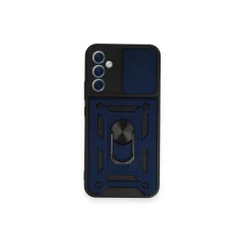 Newface Samsung Galaxy A54 5G Kılıf Pars Lens Yüzüklü Silikon - Lacivert