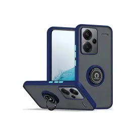 Newface Xiaomi Redmi Note 13 Pro Plus Kılıf Montreal Yüzüklü Silikon Kapak - Lacivert