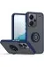 Newface Xiaomi Redmi Note 13 Pro Plus Kılıf Montreal Yüzüklü Silikon Kapak - Lacivert