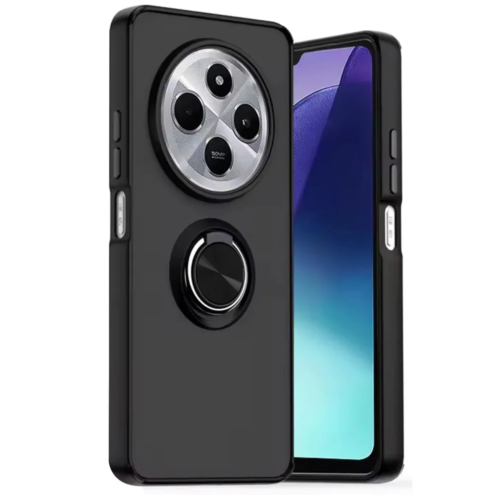 Newface Xiaomi Redmi 14C Kılıf Montreal Yüzüklü Silikon Kapak - Siyah