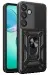 Newface Samsung Galaxy S25 Plus Kılıf Pars Lens Yüzüklü Silikon - Siyah