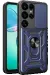 Newface Samsung Galaxy S25 Ultra Kılıf Pars Lens Yüzüklü Silikon - Lacivert