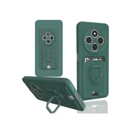 Newface Xiaomi Redmi 14C Kılıf Zuma Kartvizitli Yüzüklü Silikon - Yeşil