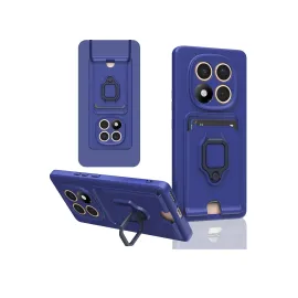 Newface Xiaomi Redmi Note 14 Pro 5G Kılıf Zuma Kartvizitli Yüzüklü Silikon - Lacivert